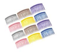 Peigne à Cheveux Latéral 8cm 16 Dents, Plastique et Résine, 12 Pièces | Finition Mate Élégante Couleur Aléatoire Convient à Tous Types de Cheveux pour Coiffage Quotidien et Salon