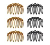 Peigne à cheveux latéral, lot de 6 épingles, C | Option de plusieurs couleurs, épingles à cheveux en résine pour femmes, conception légère pour un usage quotidien,