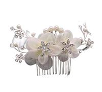 Peigne à cheveux latéral pour mariée - Peigne à cheveux de mariée - Peigne à cheveux de mariée - Peigne à fleurs en soie - Accessoires de mariage - Peigne latéral (taille C unique)