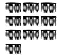 Peigne à cheveux latéral transparent avec 14 dents pour coiffer des bandeaux confortables