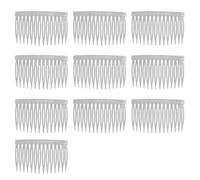 Peigne à cheveux latéral transparent avec 14 dents pour coiffer des bandeaux confortables