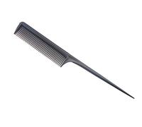 Peigne à cheveux léger en plastique avec queue de rat avec long manche circulaire - Design unique - Noir - 1 pièce