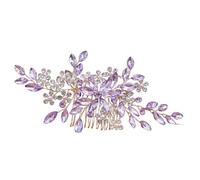 Peigne à cheveux luxueux avec strass en cristal pour mariée et demoiselle d'honneur