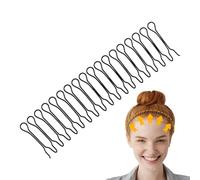 Peigne à cheveux métallique - Outil de coiffure en métal de 21 cm, support extensible invisible, fixateur de chignons, peigne latéral en acier dur | Épingle de finition pour cheveux pour femmes et