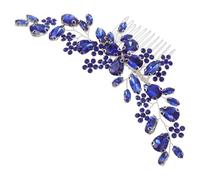 Peigne à Cheveux Orné de Cristaux Bleus, Accessoire Mariage Femme