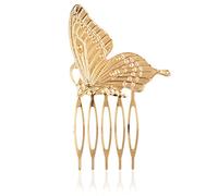 Peigne à cheveux papillon en métal pour femme, forte tenue, accessoires décoratifs pour cheveux