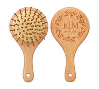 Peigne À Cheveux Personnalisé En Forme De Tête De Chat, Peigne En Bois Personnalisé Pour Demoiselle D'honneur, Cadeau D'anniversaire En Bois Pour Fille, Brosse À Cheveux Démêlante Pour Les Voyages(B)