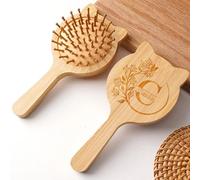 Peigne À Cheveux Personnalisé En Forme De Tête De Chat, Peigne En Bois Personnalisé Pour Demoiselle D'honneur, Cadeau D'anniversaire En Bois Pour Fille, Brosse À Cheveux Démêlante Pour Les Voyages(A)