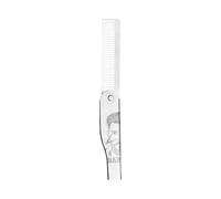Peigne à cheveux pliable en acier inoxydable pour homme avec voyage et construction en métal portable pour cheveux et barbe
