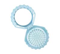 Peigne à cheveux pliable en forme de coquillage avec coussin d'air - Design compact - Pour femme et fille - Cadeau portable pour sac à main