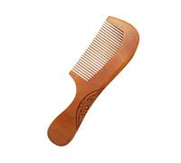 Peigne à cheveux portable en bois naturel de 19 cm pour massage du cuir chevelu