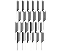 Peigne à cheveux professionnel résistant la chaleur, coupe moyenne en carbone, outils de brosse coiffure antistatiques for Salon, 6/12/24 pièces pour cheveux et barbe(24pcs black)