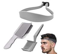 Peigne à cheveux réglable, peigne à cheveux courbés, peigne à estomper et en silicone, outil de coupe de cheveux, idéal pour les coupes de cheveux soi-même