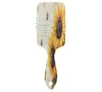 Peigne à cheveux rétro tournesols abeilles, brosse à cheveux démêlante, brosse à cheveux antistatique, brosse démêlante professionnelle