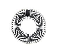 Peigne à cheveux rond noir extensible, peigne coréen, bandeau à cheveux en plastique, cercle complet, peigne flexible, peigne à dents, accessoires pour cheveux (ZS396)