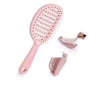 Peigne à cheveux sculptant pour volumiser et lisser avec peigne creux et pliable, nettoyage automatique, séchage rapide