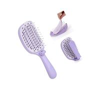 Peigne à cheveux sculptant pour volumiser et lisser avec peigne creux et pliable, nettoyage automatique, séchage rapide