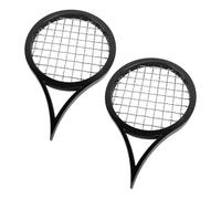 Peigne à Cheveux torsadé 2 Pièces, Outil de Brosse Torsadée Peigne Afro Curl, Outil de Torsion de Cheveux de Style Raquette de Tennis, pour le Bouclage de Coiffure Afro (BLACK)