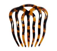 Peigne à cheveux torsadé ondulé 7 dents en acétate antistatique vintage tortue pour barrette C