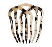 Peigne à cheveux torsadé ondulé 7 dents en acétate antistatique vintage tortue pour barrette C