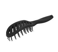 Peigne à côtes, peigne à brosse de massage portable exquis pour la maison(le noir)