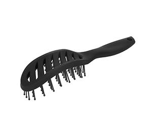 Peigne à côtes, peigne à brosse de massage portable exquis pour la maison(le noir)