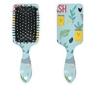 Peigne à coussin d'air antistatique, brosse à cheveux et peigne de massage pour cheveux secs ou mouillés qui réduit la casse et les frisottis, idéal pour démêler, lisser et sécher, créature safari