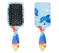 Peigne à coussin d'air antistatique, brosse à cheveux et peigne de massage pour cheveux secs ou mouillés qui réduit la casse et les frisottis, idéal pour démêler, lisser et sécher, écologie marine