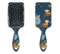 Peigne à coussin d'air antistatique, brosse à cheveux et peigne de massage pour cheveux secs ou mouillés qui réduit la casse et les frisottis, idéal pour démêler, lisser et sécher, animal de safari