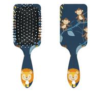 Peigne à coussin d'air antistatique, brosse à cheveux et peigne de massage pour cheveux secs ou mouillés qui réduit la casse et les frisottis, idéal pour démêler, lisser et sécher, safari africain