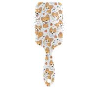 Peigne à coussin d'air marron mignon pour animaux conçu pour masser le cuir chevelu pour tous les types de cheveux avec poignée ergonomique cepillo para pelo rizado