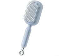 Peigne à coussin d'air télescopique, antistatique avec design réglable pour massage du cuir chevelu, nettoyage en profondeur (bleu)