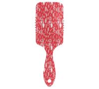 Peigne à coussin rouge avec flocons de neige blancs, brosse démêlante pour homme