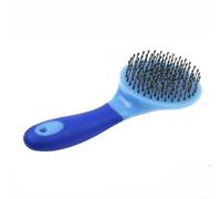 Peigne à crinière de cheval avec poignée en caoutchouc antidérapant pour le toilettage de la queue d'équine et la perte de cheveux, brosse démêlante pour l'épilation des poils morts, accessoire
