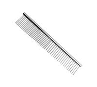 Peigne à dents arrondies de qualité supérieure - Accessoire de toilettage pour chiens, chiots et chatons - Talon court et long pour la maison, les voyages et l'intérieur