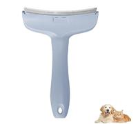 Peigne à dents en V pour animaux de compagnie, outil de toilettage à lame incurvée pour chiens et chats, peigne à dents serrées en forme de V pour la perte, le démêlage et le démêlage (bleu, L)