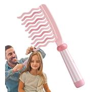 Peigne à Dents Espacées,Peigne à Cheveux Bouclés à Grosses Dents - Outil Coiffure Manche Ergonomique Double Rangée Volume Massant Cuir Chevelu Femmes