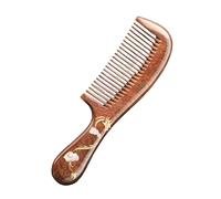 Peigne à dents fines en bois de santal, fait main, avec manche, démêlage antistatique for femme, brosse à cheveux en bois naturel for tous types de cheveux