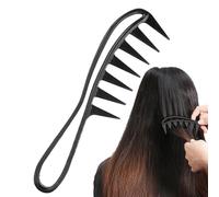 Peigne à dents larges - 19,1 x 6,1 cm Abs, shampooing sans statique, design lisse et confortable | Outil de soins capillaires multifonction pour cheveux humides, secs, bouclés denses et fragiles pour
