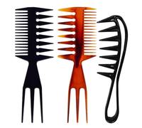 Peigne À Dents Larges 3 Pièces, Peigne Trois En Un Pour Hommes, Outils De Coiffure Simples, Outils De Coiffure Unisexes