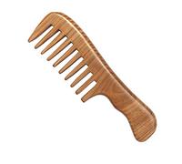 Peigne à dents larges en bois, peigne, peigne à dents larges for boucles, 18cm en bois de santal naturel, peigne large fait à la main, peigne de Massage, soins capillaires