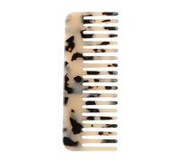 Peigne à dents larges en forme de tortue | Peigne démêlant antistatique marbré pour petit sac à main de voyage - Fait à la main - Démêlant de poche poli pour les soins quotidiens humides et secs