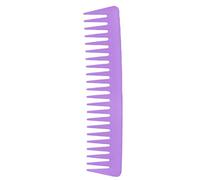 Peigne à dents larges grand peigne démêlant sans poignée peigne pour cheveux bouclés conception ergonomique glisse lisse pour cheveux bouclés cheveux secs et mouillés ABS fibre de (Violette)