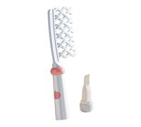 Peigne à Dents Larges | Peigne à Cheveux Bouclés à Grosses Dents,Outil de Massage du Cuir Chevelu Anti-Statique à Double Rangée Ondulée pour Coiffer les Cheveux Raides Bouclés Épais et pour du