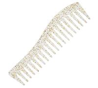 Peigne à Dents Larges, Peigne pour les Cheveux Bouclés Poignée Démêlant à Chaleur Salon en Plastique Brosse Humide, pour les Cheveux Bouclés, Démêlés et Mouillés (Transparent)