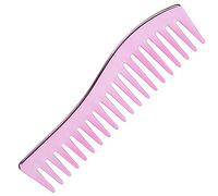 Peigne à Dents Larges, Peigne pour les Cheveux Bouclés Poignée Démêlant à Chaleur Salon en Plastique Brosse Humide, pour les Cheveux Bouclés, Démêlés et Mouillés (mauve rose)