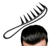 Peigne à dents larges pour cheveux bouclés | Démêlant peigne pour boucles extra large | Peigne à dents de requin sans manche pour brosser les boucles, coiffer et laver avec shampooing | Peigne