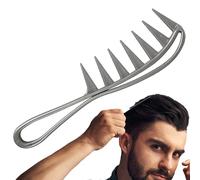 Peigne à dents larges pour cheveux mouillés - Peigne à boucles avec de grandes dents pour brosser les boucles, peigne démêlant sans manipulation, peigne à shampoing pour femmes et filles