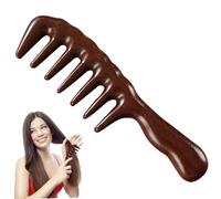 Peigne à dents larges pour les hommes femmes 8 x 2 pouces robustes et sans dégâts de massage en bois stress de peigne et soulagement la douleur brosse à cheveux pour la maison, salon