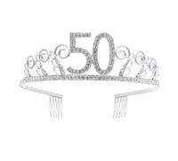 Peigne à Diadème Couronne de Reine Argenté Cinquantenaire